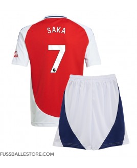 Günstige Arsenal Bukayo Saka #7 Heimtrikotsatz Kinder 2024-25 Kurzarm (+ Kurze Hosen)